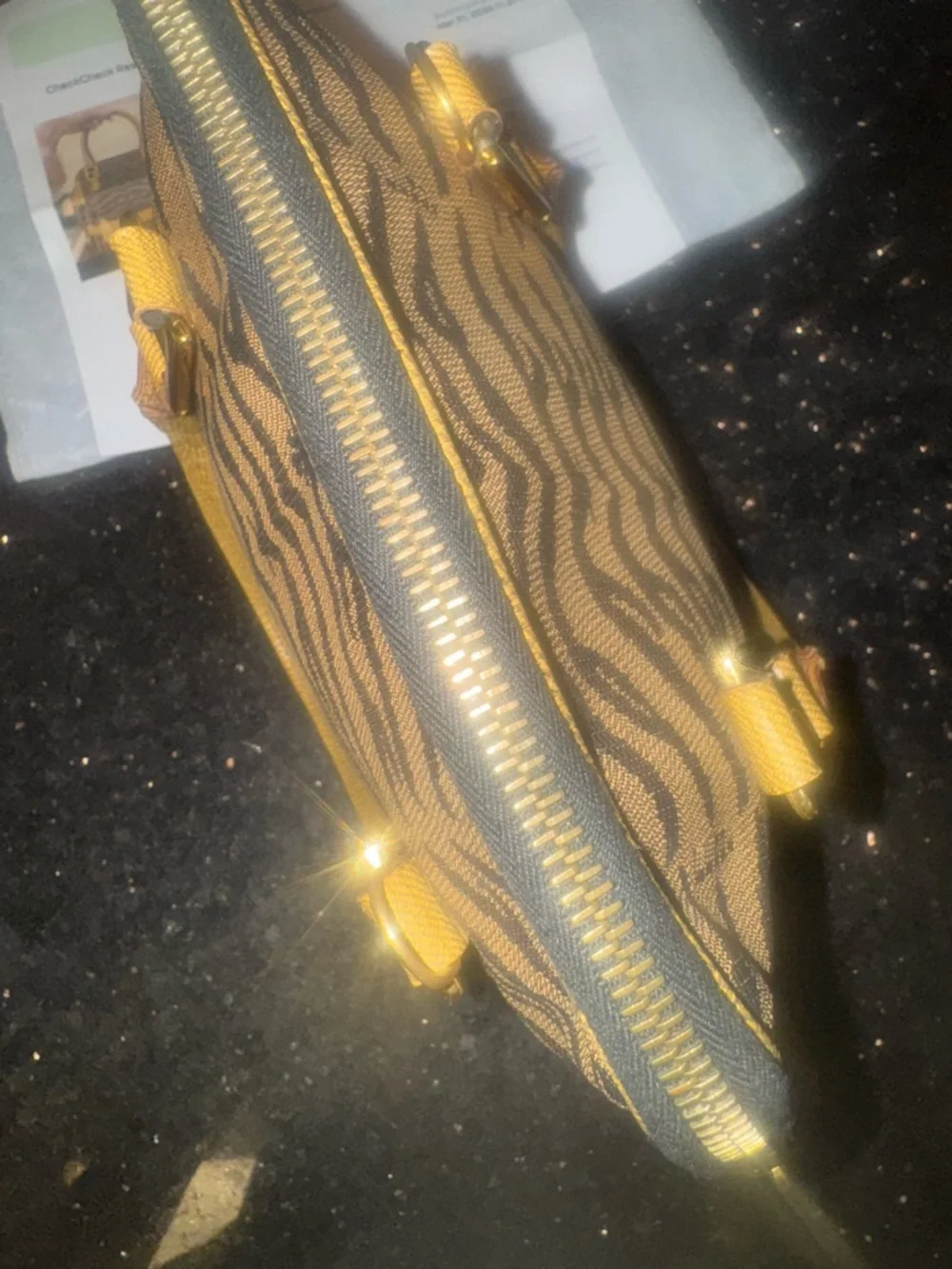 Fendi (RARE) Zebra Print Brown Shoulder Bag - Picture 8 of 13